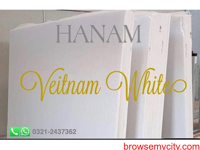 Vietnam White Marble Slabs - 3/6