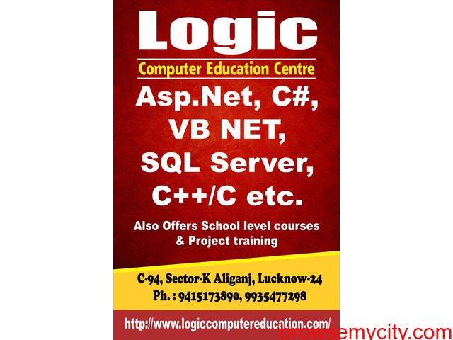 Logic Computer Education offers C,C++,Asp.net,C# Sql Server, python,php etc - 4/5