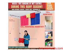 Call 0830949571 for Ceiling Cloth Drying Hanger Near INDIS VB City, Bolarum, Kompally