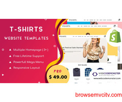 T Shirts Website Templates