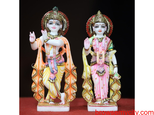 Buy Radha Krishna Marble Statue Pune - Gaj Arts - 1/1