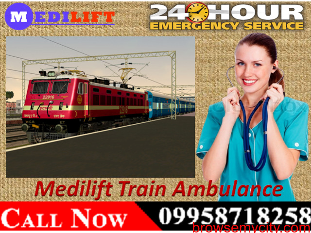 Medilift Train Ambulance in Patna- Rendering the Craft of Comfortable Commutation - 1/1