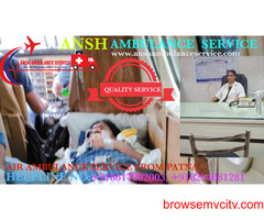 Get Air Ambulance Service from Patna with best Bed to Bed Service arrangement |ANSH