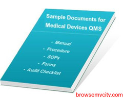 ISO 13485 Documents with Manual, Procedures, Checklist