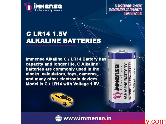 Long lasting LR14 C size Alkaline battery Immense - 1/1