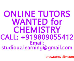 ONLINE TUTORS WANTED for ICSE, ISC, CBSE, NIOS, STATE BOARD- MATHEMATICS, PHYSICS, CHEMISTRY,BIOLOGY