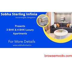 Sobha Sterling Infinia Koramangala Bangalore - Quality Living. It Starts Here!