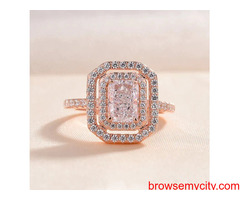 Purchase Online Double Halo Moissanite Engagement Ring - Loose Moissanite