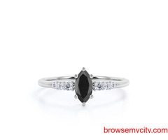 Shop Now! Black Diamond Marquise Engagement Rings