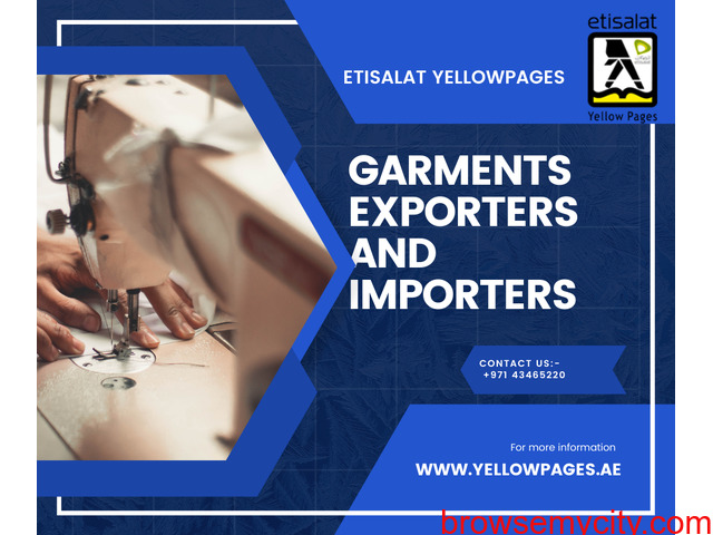 Top listed Garments exporters & importers in UAE. - 1/1
