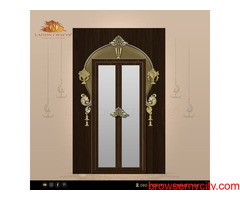 Handcrafted Brass Designs for Pooja Room Doors
