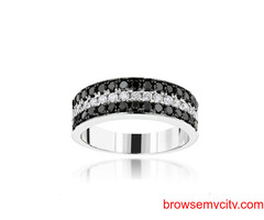 Buy and Save Huge on White Gold Black Diamond Wedding Rings