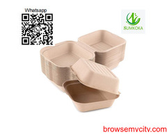 Clamshell box disposable clamshell box sugarcane clamshell box