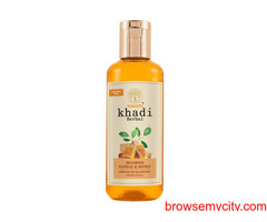 Buy Vagad's Khadi Sandal & Honey Shampoo, 210ml - Cossouq