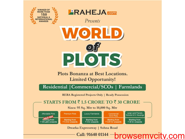Raheja Developers - Present The Best World Of Plots - 1/1