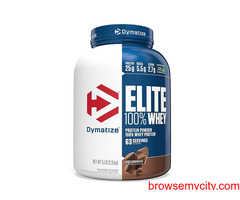 Dymatize Elite 100% Whey Protein 5 Lb + Free Super Shaker