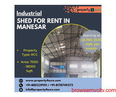Industrial RCC for Rent in Manesar