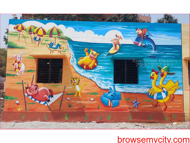 Anganwadi School Wall Painting Images From Adikmet - 6/6