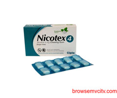 Nicotex 4mg Freshmint|nicotine gum ₹ 97 best price on cureka