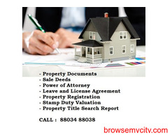 Property Registration and Documents Services Call Now 88034 88038