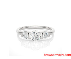 Look At the Collection of Three Stone Lab Diamond Engagement Ring - Gemver