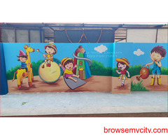 Play School Wall Painting Images From Kamareddy