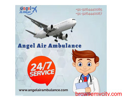 Get India's Best ICU Air Ambulance Service In Ranchi via Angel with All Medical Care