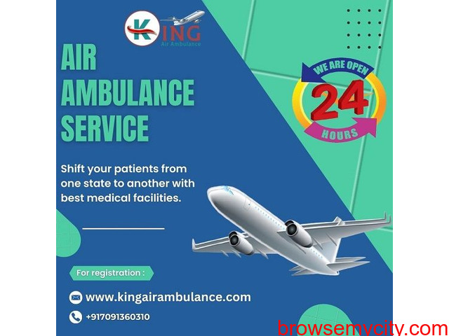 Hire Medical Emergency Air Ambulance Service in Kolkata by King - 1/1
