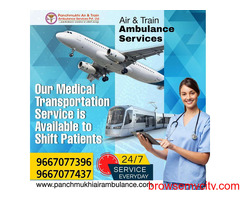 Select Patient Transportation to any Location by Panchmukhi Air and Train Ambulance Services in Alla