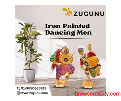 Rajasthani Iron Painted Dancing Men | Best Showpiece