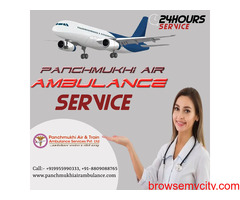 Hire Panchmukhi Air Ambulance Services in Dibrugarh with Professional Healthcare Unit
