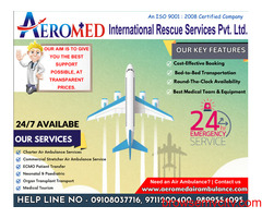 Aeromed Air Ambulance Service in Mumbai Provides Bed-To-Bed Transfer Affordably