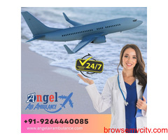 Avail Angel Air Ambulance Service In Bagdogra Best Medical System