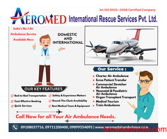 Aeromed Air Ambulance Service In India - Medically Equipped With Various Tools