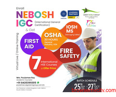 ONLINE Course NEBOSH IGC in KOLKATA with Offer