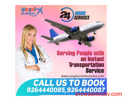 Take Angel Air Ambulance Service in Chandigarh With Ventilator Setup For Critical Patient Treatment