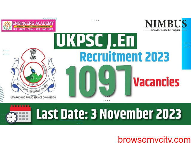 Complete information UKPSC JE Recruitment 2023 - 1/1