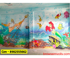 educational wall painting for primary school,Play School Wall Painting Service