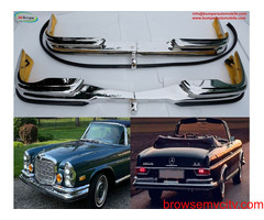 Bumper Mercedes W111 W112 280SE 3.5L 1969-1971 Coupe stainless steel polished