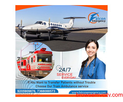 Falcon Emergency Train Ambulance in Guwahati Operates with Advanced ICU Facilities