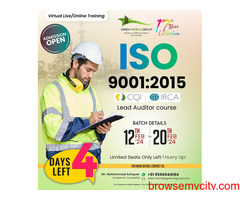 ISO 9001:2015 Lead Auditor course in Patna