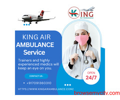 Air Ambulance Service in Raipur by King- Well-Sanitized
