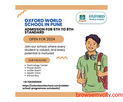 6th and 8th standard school admission in Pune