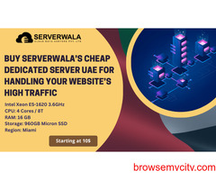 Buy Serverwala’s Cheap Dedicated Server UAE for handling your Website’s High Traffic