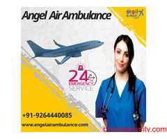 Hire Superlative Ventilator Support Angel Air Ambulance Service in Varanasi
