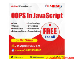 oops in Javascript Online Workshop In nareshIT