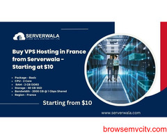 Buy VPS Hosting in France from Serverwala - Starting at $10