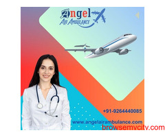 Hire Superb Angel Air Ambulance Service in Raipur with Modern Medical Tool