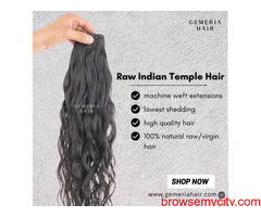 Discover Authenticity: Gemeria's Raw Indian Temple Hair Extensions