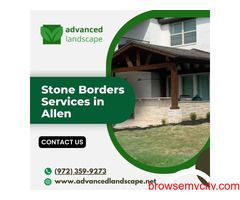 Stone Borders Services in Allen | Advanced Landscape